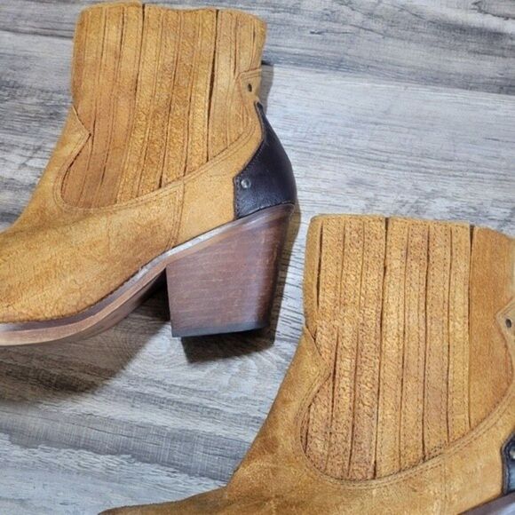 2/30 Muss & Cloud leather suede heeled boots - Picture 5 of 7